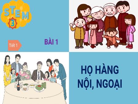Bài giảng Stem Lớp 3 - Bài 1: Họ hàng nội, ngoại