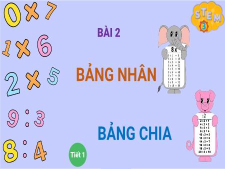 Bài giảng Stem Lớp 3 - Bài 2: Bảng nhân, bảng chia