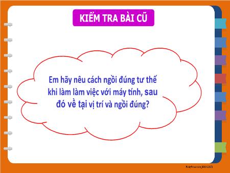 Bài giảng Tin học Lớp 3 - Chương 1: Máy tính và em - Bài 8: Điều khiển máy tính