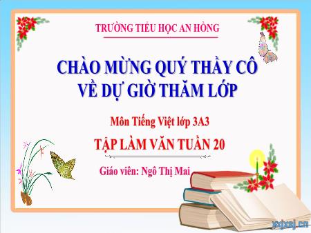Bài giảng Tiếng Việt 3 (Kết nối tri thức) - Tuần 20, Bài: Những cái tên đáng yêu (Tiết 4) - Ngô Thị Mai