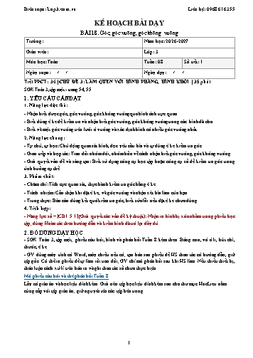 Giáo án Toán lớp 3 - Tuần 8 - Tích hợp năng lực số và AI năm học 2026-2027